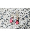  Alphabey's Resin Stone & Gemstone Beads Golden Plated Earrings For Women